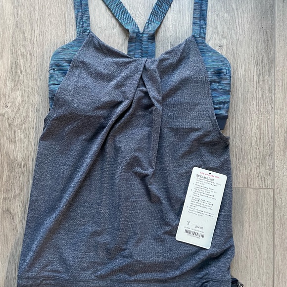 NEW Lululemon Rest Less Tank in Heathered Inkwell Size 6 - Picture 3 of 5